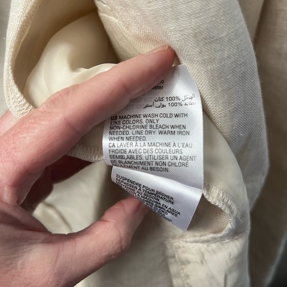 New Club Room Men’s Linen Blazer in Natural Khaki Size Large - Picture 10 of 12